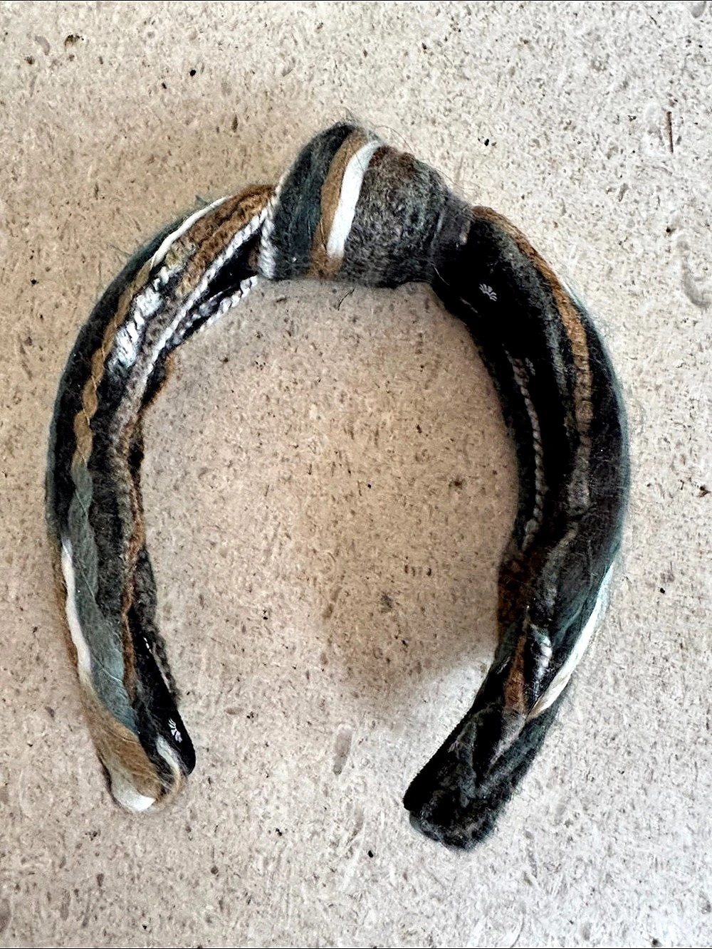 Lele Sadoughi Knotted Tweed Headband Black & Brown